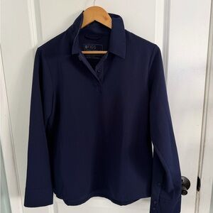 FIGS Dark Blue Technical Polo Shirt